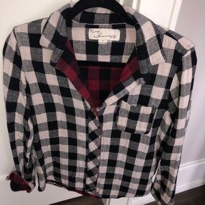 Black and white plaid flannel